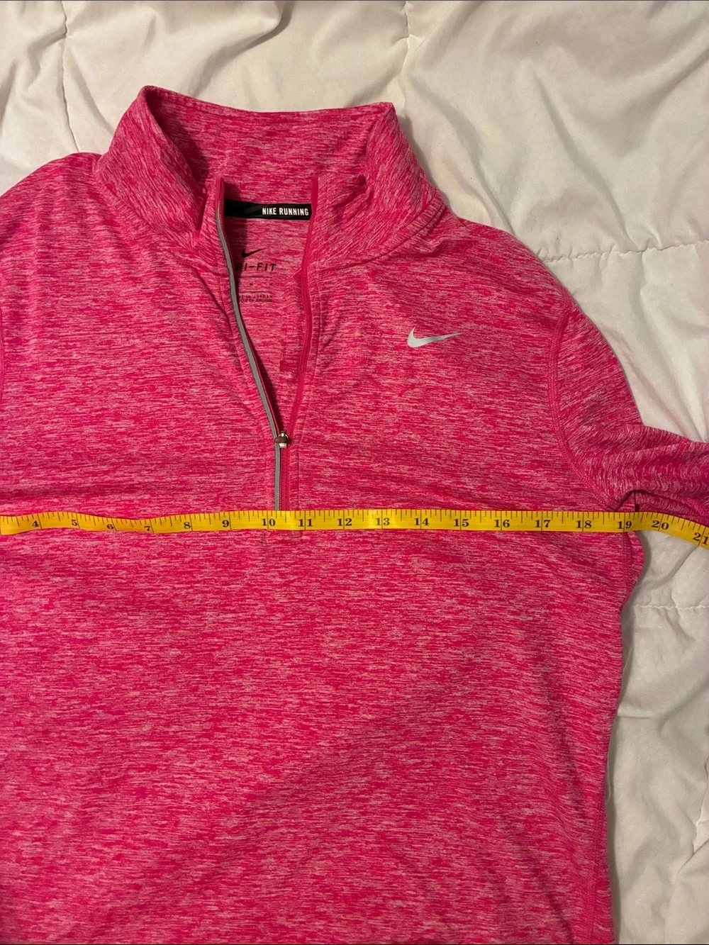 Nike Women’s Heather Pink Half-Zip Turtleneck Pullover